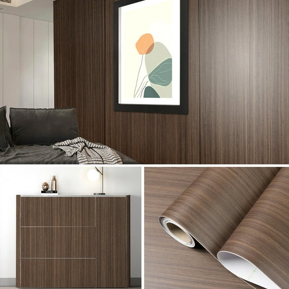 PP wood grain Peel-and-Stick Wallpaper PVC-Free, Self-Adhesive Washable Vinyl Roll Light, Eco Friendly Accent Wall Furniture Decor for Bedrooms Nursery