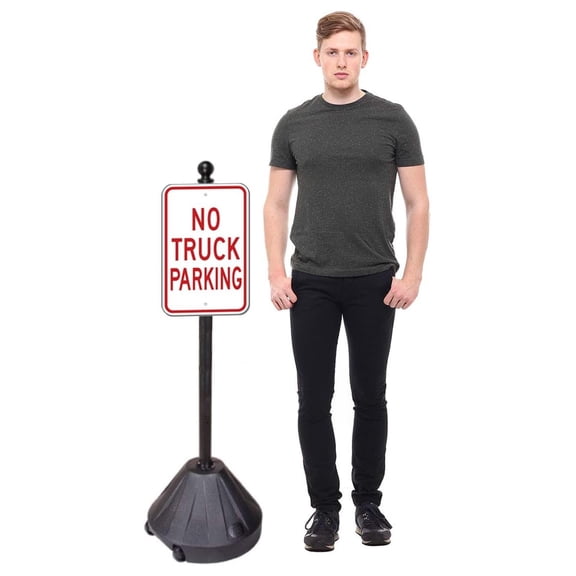 PP2 Tip'n Roll Portable Sign Pole - Black "