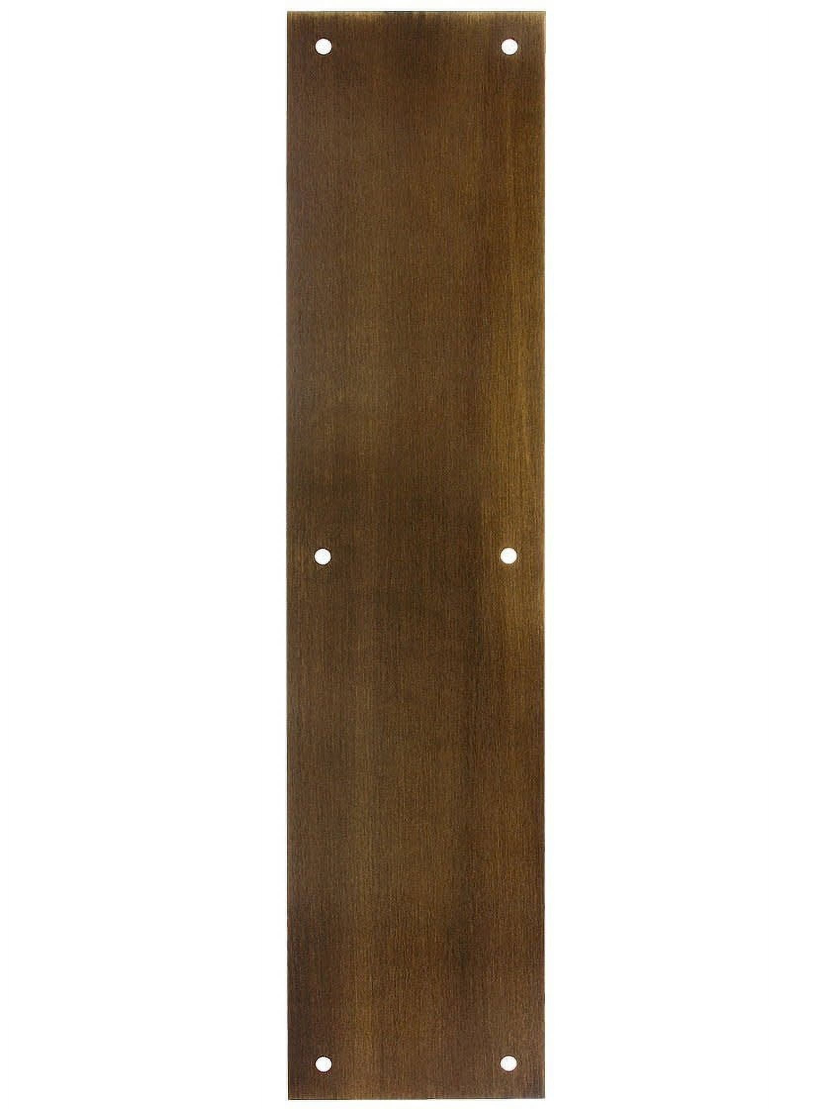Antique Brass 15-Inch Solid Brass Push Plate with Mounting Hardware