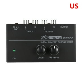 PP500 Phono Preamp Preamplifier with Controls Input Output 1/4" TRS Output Interfaces for LP Turntable