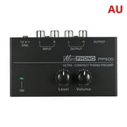 PP500 Phono Preamp Preamplifier with Level Volume Controls RCA Input Output 1/4" TRS Output Interfaces for LP Vinyl Turntable