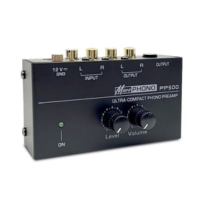 PP500 Vinyl Turntable Preamplifier with US Plug, Portable Record Player Volume Control Phono Amplifier
