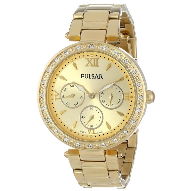 PreLoved Pulsar Gold-Tone Steel Crystal Pulsar | Accessories | Pulsar Ptc39 Womens Goldtone  main image 2