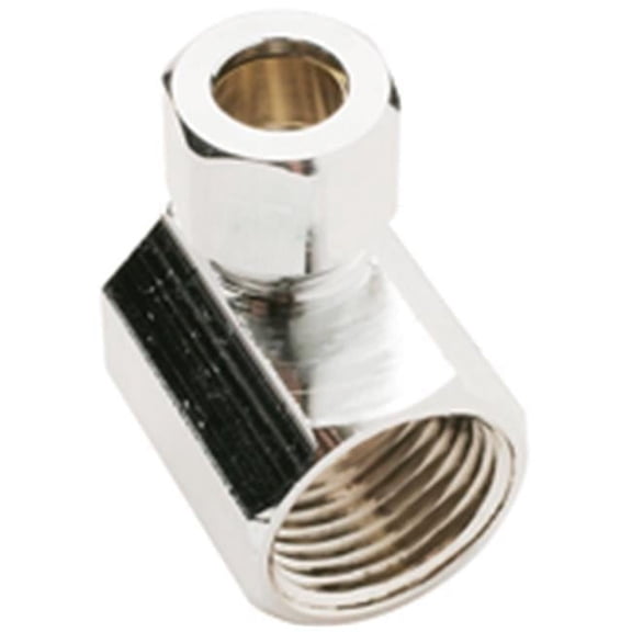 PP75PCLF Angle Connector - 0.375 Fip x 0.375 Od