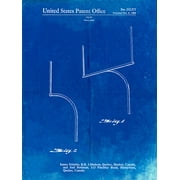 PP825-Faded Blueprint Football Goal Post Patent Print Poster Print - Cole Borders (18 x 24)