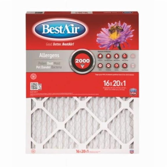 PPA Industries 118921 16 x 20 x 1 in. Furnace Filter - Pack of 12