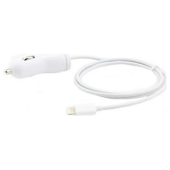 PPA International 3.2'/1m Lightning to Car Charger for iPod/iPhone/iPad, White