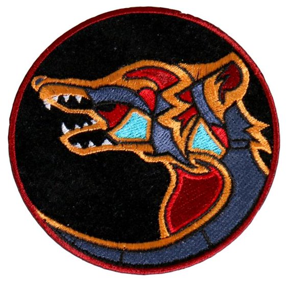 PPA8920 Native Wolf Patch - Multi Color - 4 x 4 in. - Iron/Sew-On - Heat-Sealed Backing