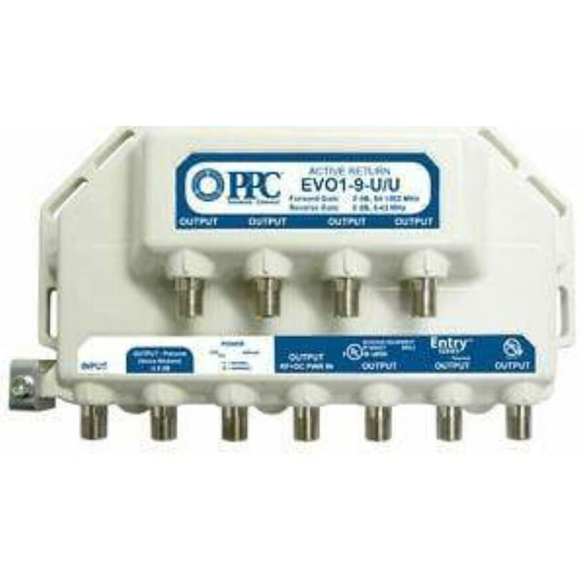 PPC EV019U/U 9 Port Coaxial Catv RF Xfinity Cable Amplifier White