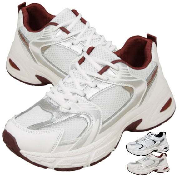 CHICVOMEY Casual Chunky Sneakers for Women Fashion Tennis Sneakers Breathable Mesh Lightweight Walking Sneakers with Arch Support Unisex