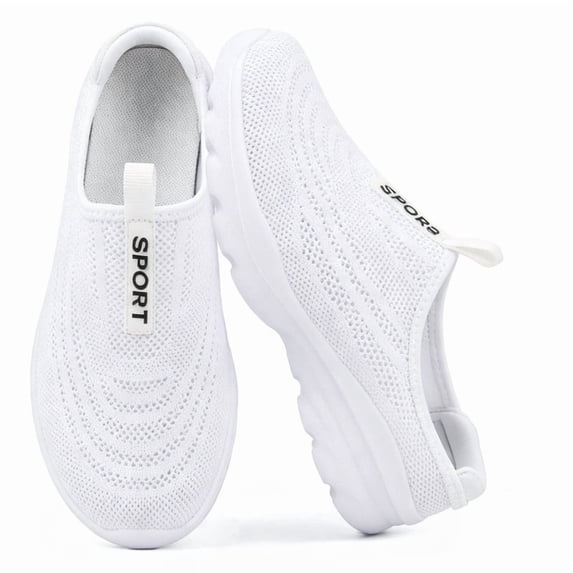 CHICVOMEY Clogs Mules for Women Shoes Slip on Sneakers Flats Lightweight Breathable Mesh Comfort Walking Shoes