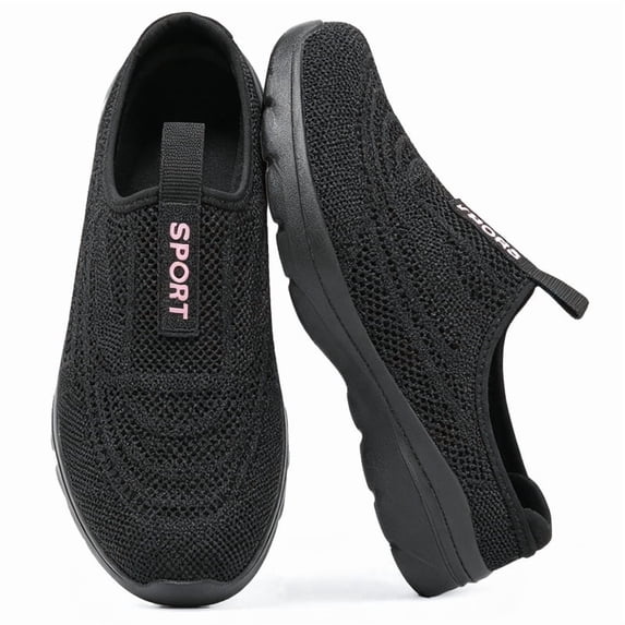 CHICVOMEY Clogs Mules for Women Shoes Slip on Sneakers Flats Lightweight Breathable Mesh Comfort Walking Shoes