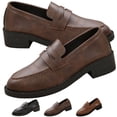 thumbnail image 1 of PPCHVOMEY Comfort Loafers Shoes for Women Platform Chunky Loafers Slip On Casual Shoes Dressy Flats Vintage Fashion Loafers with Arch Support, 1 of 7