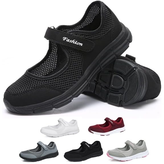 CHICVOMEY Flats for Women Breathable Mesh Mary Jane Shoes for Women Casual & Work Walking Mary Jane Flats