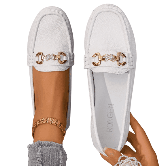 CHICVOMEY Penny Loafers for Women Flats Business Casual Loafers Comfortable Lightweight Work Dressy Loafers Slip On Flats with Memory Foam Insole