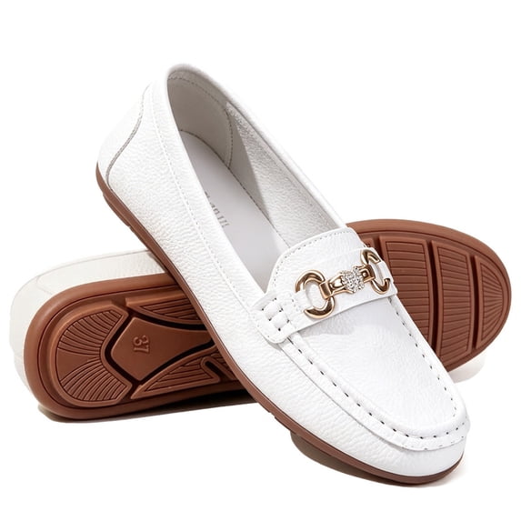 CHICVOMEY Penny Loafers for Women Flats Business Casual Loafers Comfortable Lightweight Work Dressy Loafers Slip On Flats with Memory Foam Insole