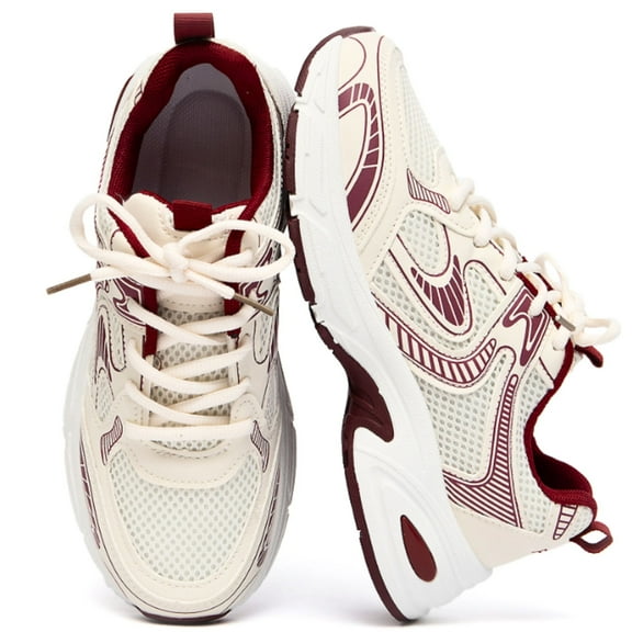 CHICVOMEY Vintage Casual Sneakers for Women Chunky Fashion Tennis Sneakers Breathable Lightweight Running&Walking Sneakers Unisex for Athletic Gym Workout