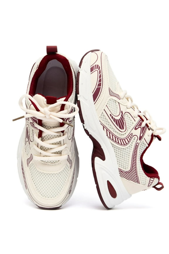 Vintage Casual Sneakers for Women Chunky Fashion Tennis Sneakers Breathable Lightweight Running&Walking Sneakers Unisex for Athletic Gym Workout