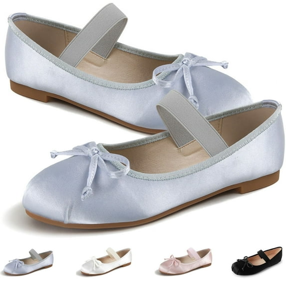 CHICVOMEY Vintage Flats for Women Comfort Ballet Flats Satin Up Dress Flats Comfort Casual Flats with Memory Foam Insole Wide Feet Friendly