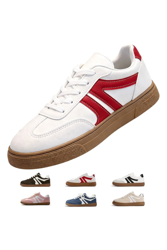 Vintage Sneakers for Women Casual Lace-Up Walking Sneakers Fashion Women Sneakers with Memory Foam Insole Non-Slip Tennis Shoes