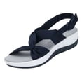 thumbnail image 1 of PPCHVOMEY Women's Flat Orthopedic Sandals Comfy Plantar Fasciitis Feet Sandals Beach Wide Width Arch Support & Ankle Strap Walking Wedge Sandals, 1 of 6