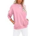 thumbnail image 1 of PPCHVOY Women's Casual Long Sleeve Color Block/Solid Tops Crewneck Sweatshirts Cute Loose Fit Pullover Tops for Women S-2XL, 1 of 5