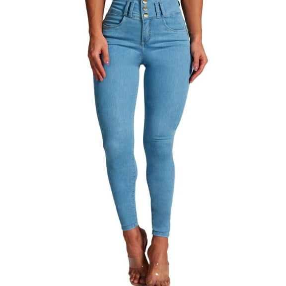 PPCHVOY Women's High Waist Leggings Jeans Causal Skinny Denim Pants Slim Fit Work leggings for Women S-2XL