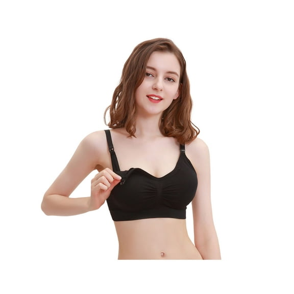 PPCHVOY Women's Maternity Nursing Bra No Wire Supportive Full Coverage Underwear for Women with Removable Pads Lift M-2XL