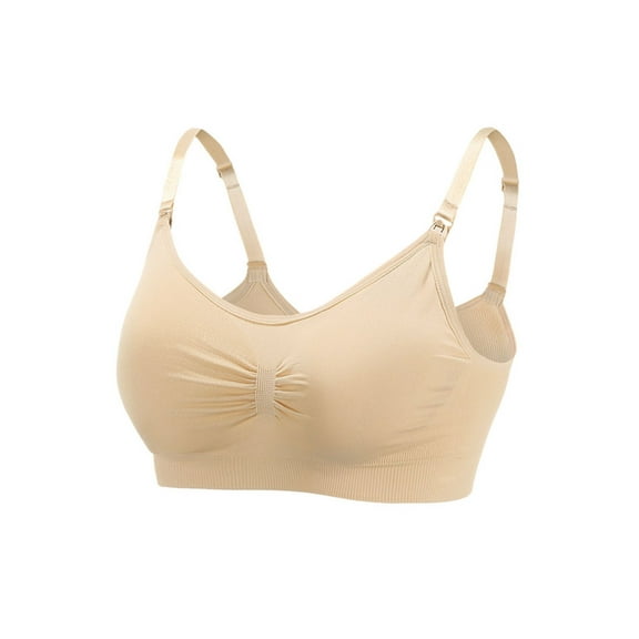 PPCHVOY Women's Maternity Nursing Bra No Wire Supportive Full Coverage Underwear for Women with Removable Pads Lift M-2XL