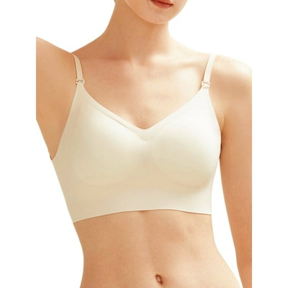 PPCHVOY Women's Summer Seamless Big Backless Bra Comfort Multi Wear Option Bra for Women U Back Halter Neck&Invisible Design for Women's Underwear