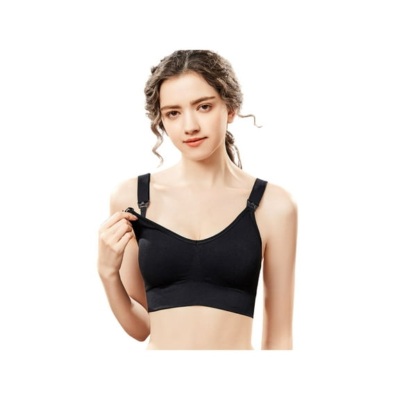 PPCHVOY Women's Wide Strap Nursing Bras Maternity Bra Full Coverage Non-Slip Support for Large Cups Breastfeeding Underwear for Women M-2XL