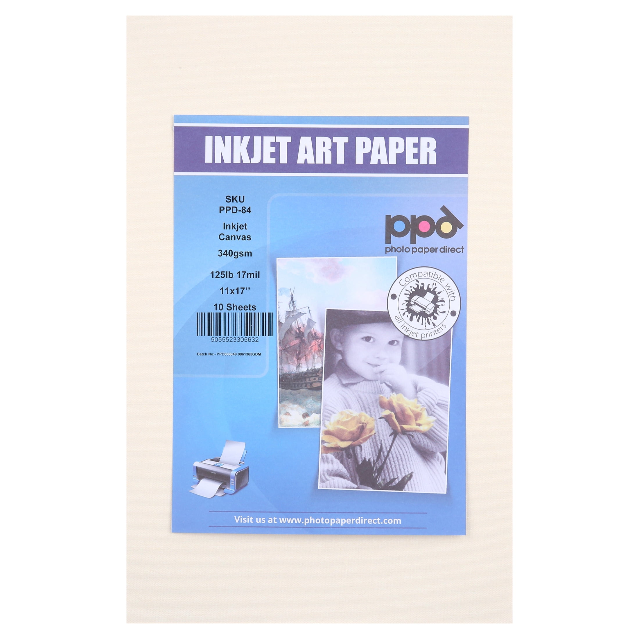 A4 X 10 Sheets S/A inkjet printable Fabric Canvas posters photos Removable