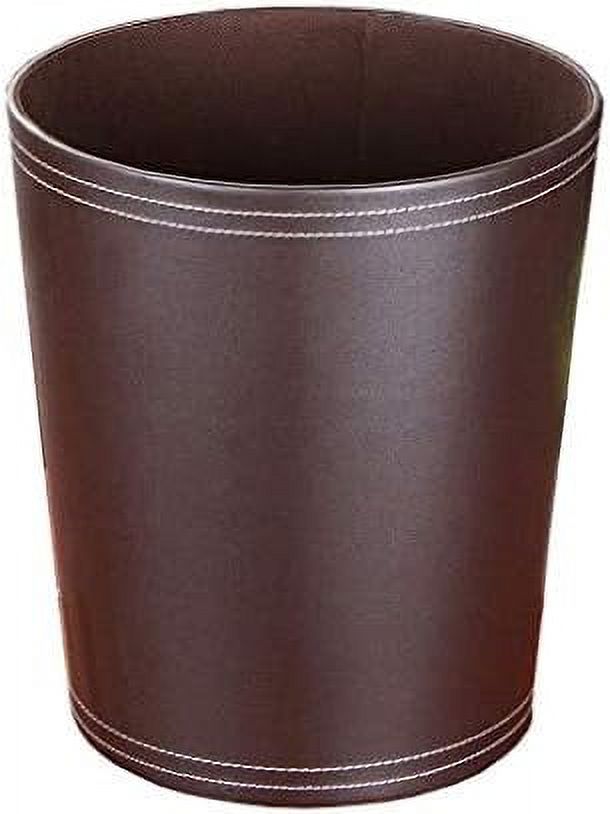 PPDMBIUU Waste Baskets with Lids StoreIndoor Dustbins Retro Leather