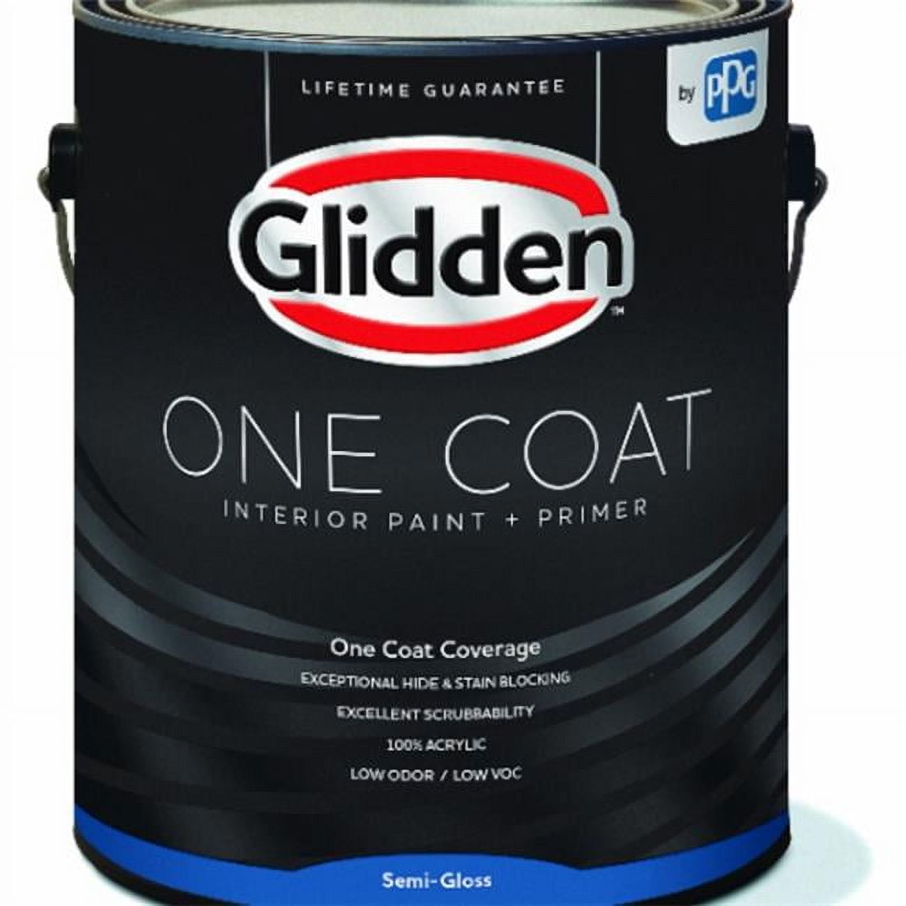 Glidden One Coat Interior Paint + Primer SemiGloss Ultra Deep Base 1