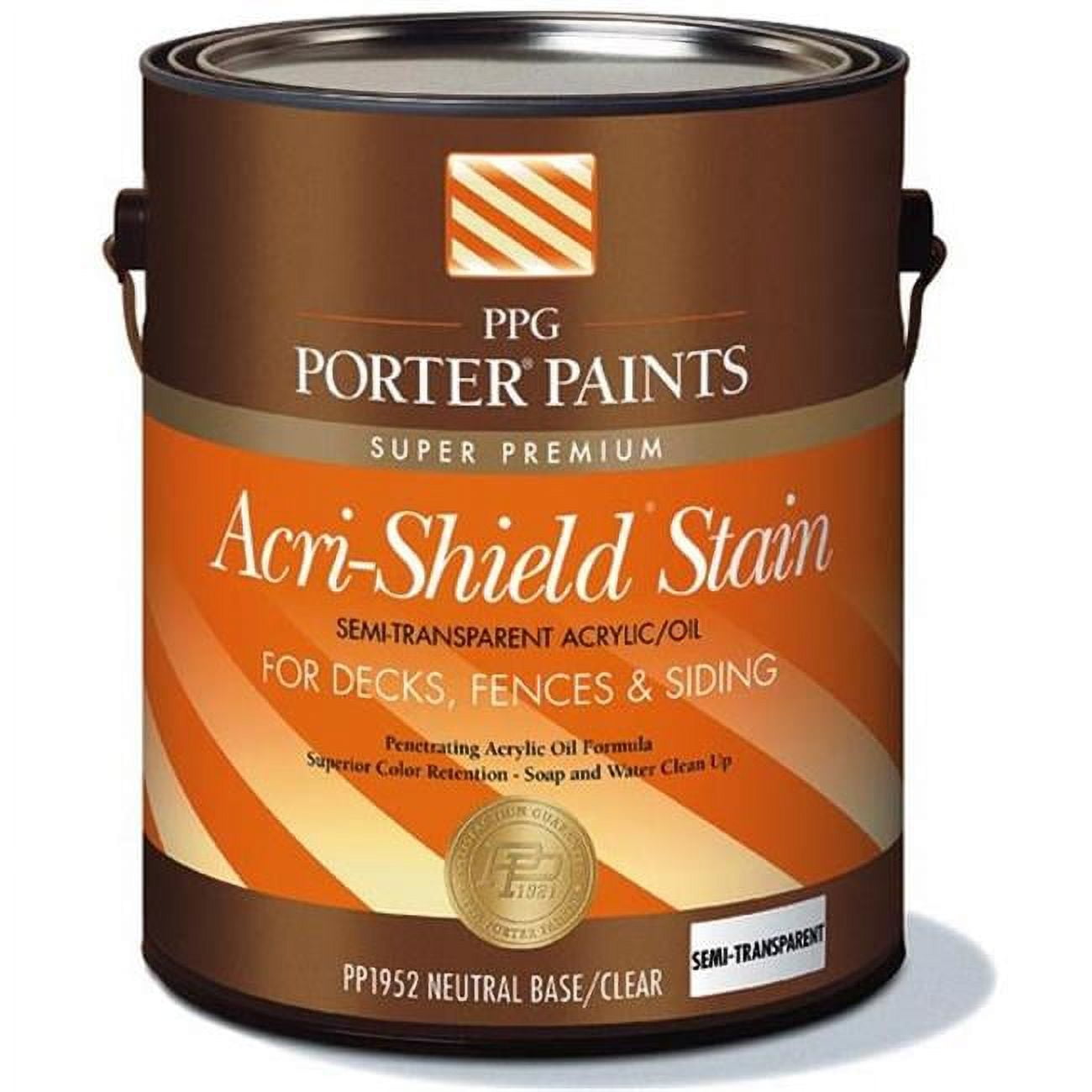 PPG Porter Paints PP1952 01 Acri Shield Stain Semi Transparent Acrylic PPG Porter Paints PP1952 01 Acri Shield Stain Semi Transparent Acrylic Oil 44 Neutral 1 Gal Pack Of 4 A5e5347f 7ed2 4ad8 A5bf 12e64d12065c.d413cf4bd107e480ee6902a6534d82a7
