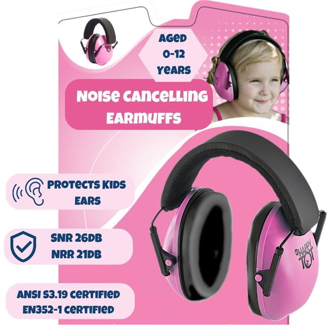 PPI SUPPLIES Earpink Noise Cancelling Headphones for Kids, Adjustable Baby Ear Protection Earmuffs with Ergonomic Design (Pink)