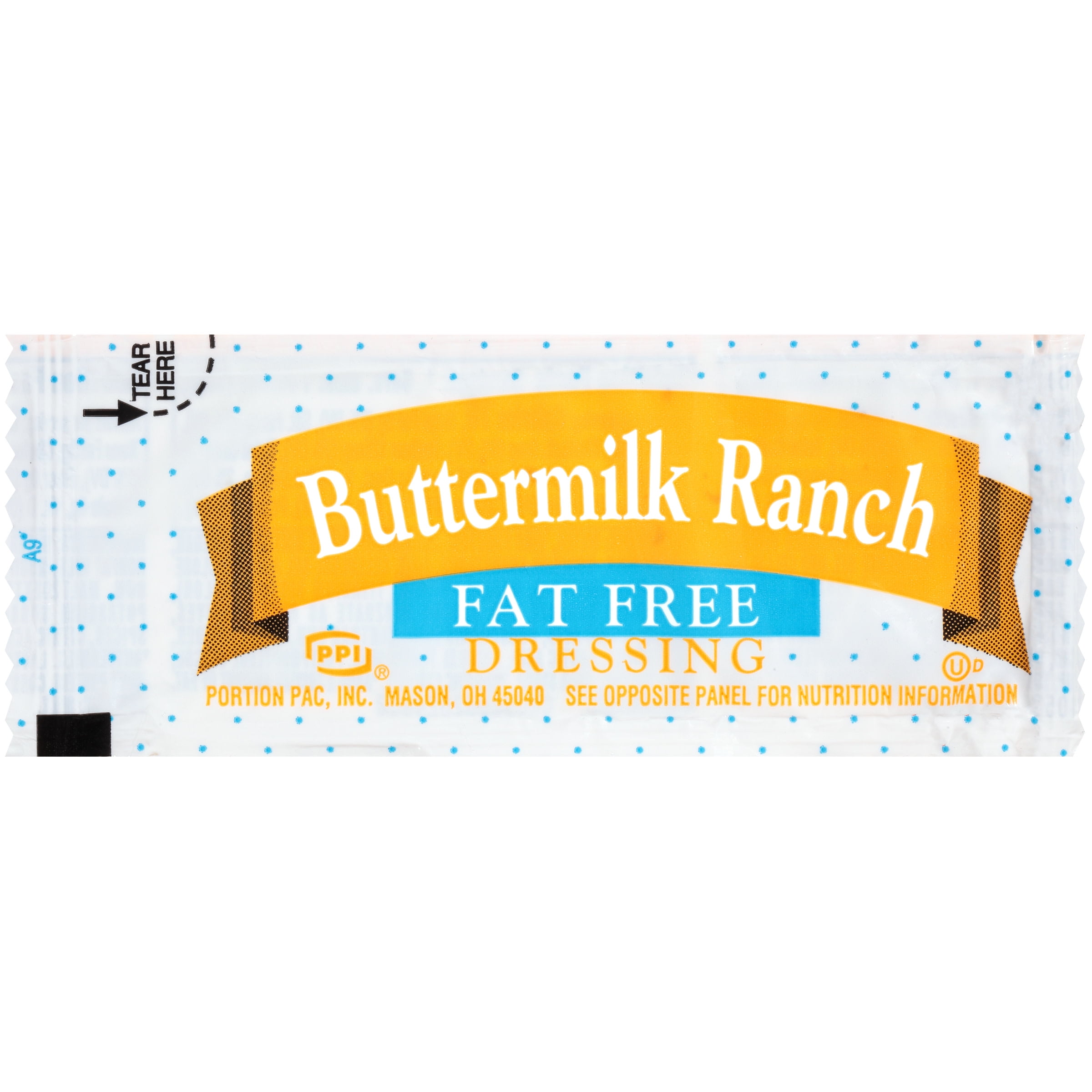 PPI Single Serve Fat Free Buttermilk Ranch Dressing, 12 gr. Packets