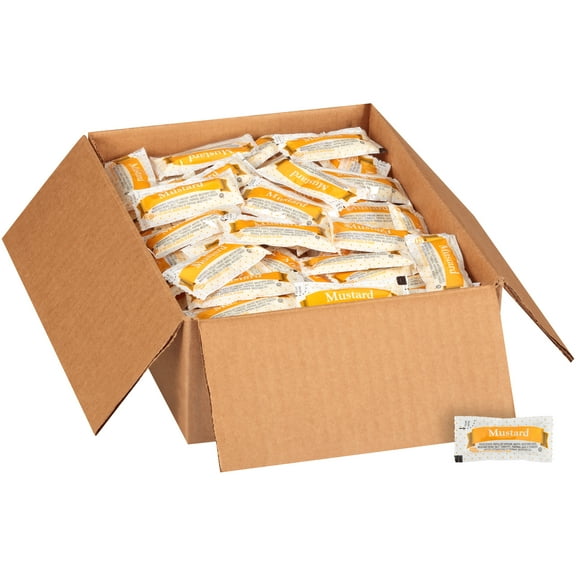 PPI Single Serve Mustard, 5.5 gr. Packets (Pack of 200)
