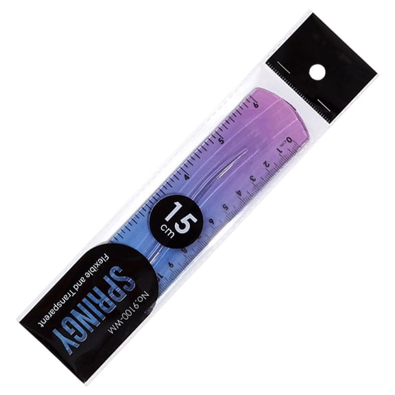 PPKVUFD 1 PCS 6 Inch Flexible Ruler, Bendable Plastic Ruler, Soft Bendable Gradient Colour Rulers with Centimeters and Inches for Office Supplies