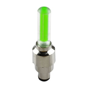 PPKVUFD 1 PCS Bike Wheel Lights, Auto Flash LED Valve Stem Caps, Waterproof Tire Lights for Night Riding Safety and Decoration, for Bicycles, Motorcycles, Cars (Green)