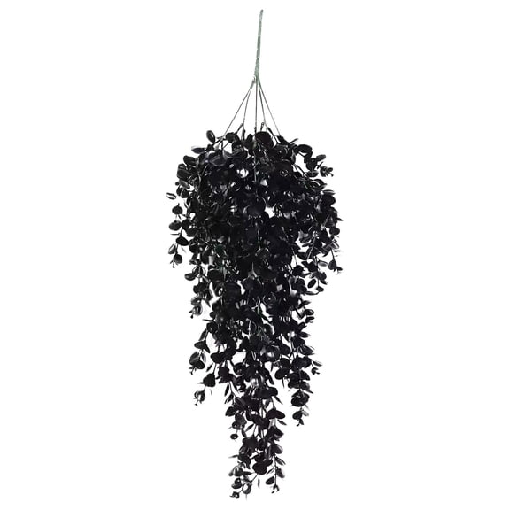 PPKVUFD 1 Pack 30'' Artificial Hanging Vine, Faux Plastic Leaves Ivy Plants Fake Greenery Plant UV Resistant Vines Decor for Bedroom Indoor Outdoor Home Kitchen Garden Office Wall Wedding Decoration