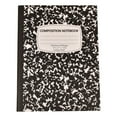 thumbnail image 1 of PPKVUFD 1 Pack Composition Notebook Wide Ruled, 200 Pages (100 Sheets), 9-3/4x7-1/2 Inch, Notebooks for Work, Black Marble Covers Composition Books (Style9-Black), 1 of 8
