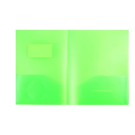 PPKVUFD 1 Pack Folders with Pockets, 2 Pocket Folders with Label Pocket, Green Heavy Duty Two Pocket Folder Business Card Holder for Office Home Business