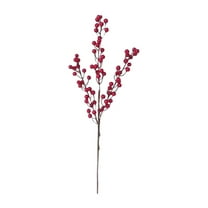 PPKVUFD 1 Pack Red Berry Stems - 22'' Holly Berry Stems, Red Berries Christmas Decor, Red Berry Picks for Christmas Tree Filler Branches, Artificial Cranberries Ornaments Crafts Holiday Home Decor