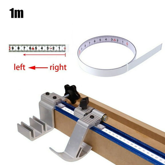 PPKVUFD 1 Pack Self-Adhesive Measuring Tape, 39 Inch/100cm Steel Peel & Stick Tape Measure, Imperial & Metric Scales, Right-Left Reading Ruler for Workbench, Woodworking, Table Saw, Drafting Table