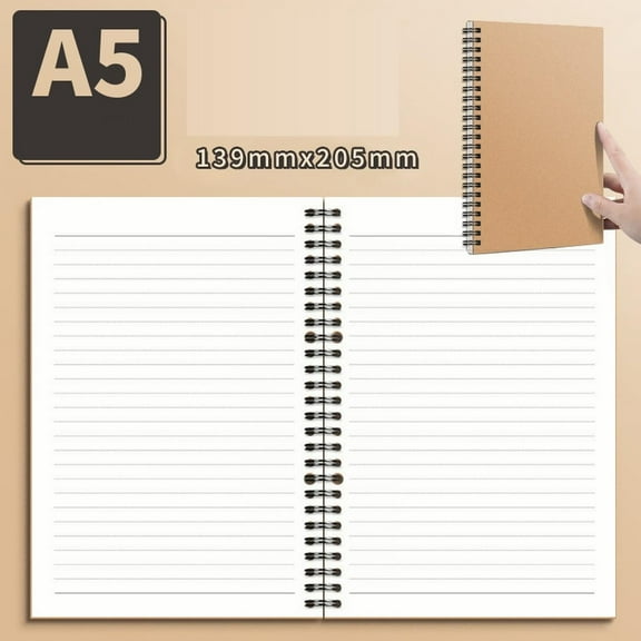 PPKVUFD 1 Pack Soft Cover Spiral Notebook Journal, Blank Sketch Book Pad, Wirebound Memo Notepads Diary Notebook Planner with Lined Paper, 100 Pages/ 50 Sheets, 7 inch x 10 inch