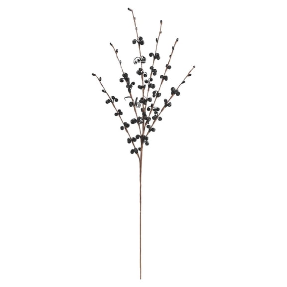 PPKVUFD 1 Pcs 22'' Long Artificial Jasmine Flowers Tall Fake Flower Bouquet Faux Jasmine Plants Dry Branches for Wedding Home Party Office Hotel Restaurant Kitchen Decoration (Black)