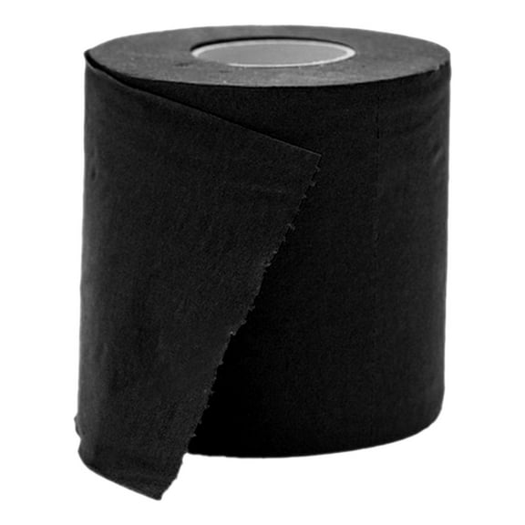 PPKVUFD 1 Rolls Black Toilet Paper Funny Novelty Toilet Paper Gift Sustainable and Soft for Home, Office, Christmas, Halloween, Easter Party, Camping, Travel