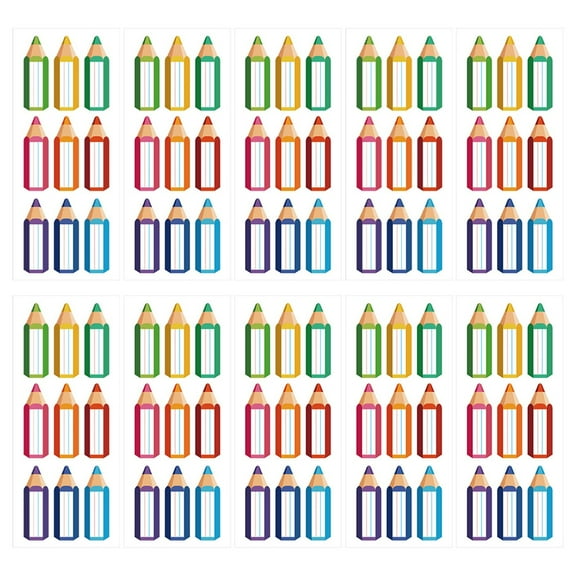 PPKVUFD 10 Sheets 90 Pcs Name Tags for Desk Pencils Names Label Sticker Locker Name Tag Plate Colorful Desk Names Tag for Bulletin Board First Day Party Decor