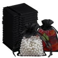 thumbnail image 1 of PPKVUFD 100pcs Organza Gift Bags, 3 x 4 inch Candy Mesh Drawstring Favor Bags Jewelry Pouches for Christmas Wedding Party, 1 of 5